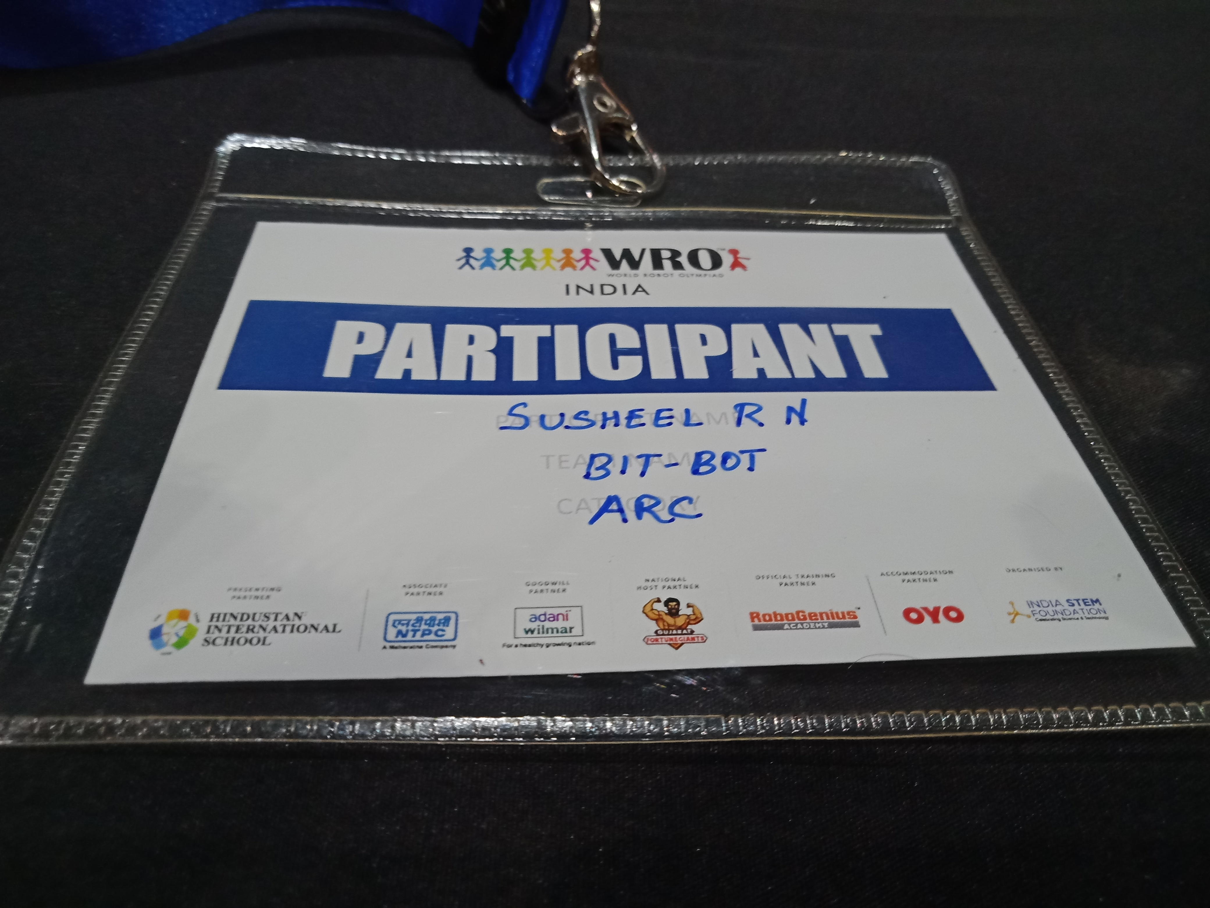 Finalist – National Championship of WRO India 2018